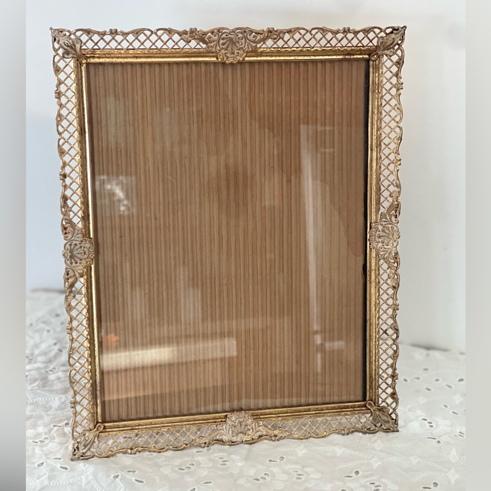 Vintage Brass Painted Picture Frame